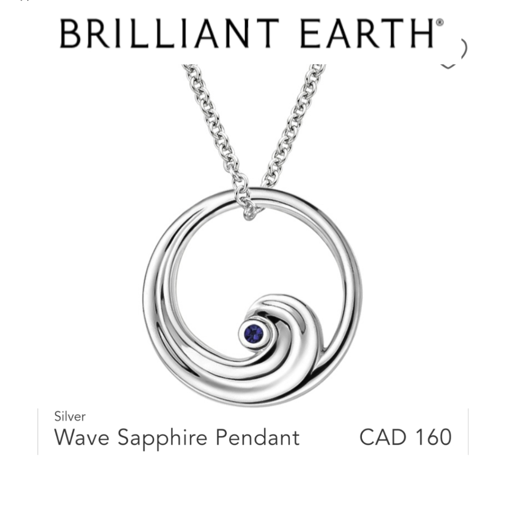 Brilliant Earth Wave Sapphire pendant